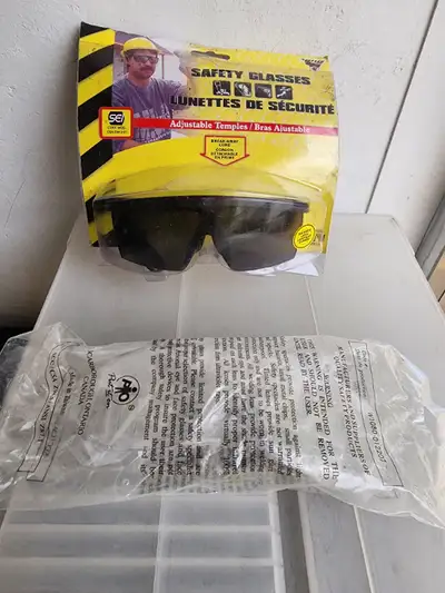 Safety Glasses 1 Smoked Lens W Adjustable Temple & String 1Clear, View more