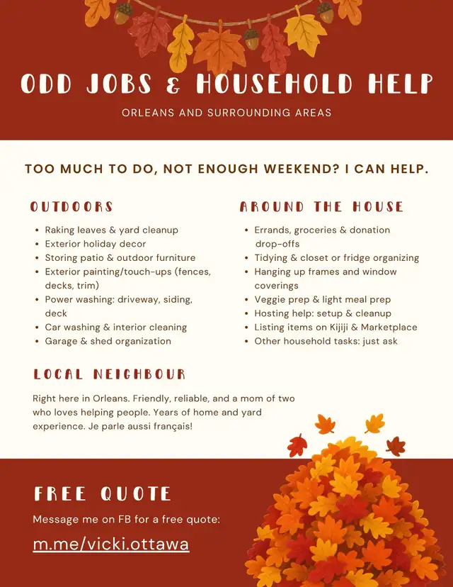 Odd Jobs & Household Help (Orleans)