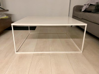 Luooma "Frame" Minimalist Metal Coffee Table - White - $90