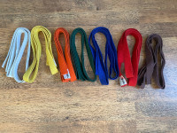 Solid Colour Rank Belts - size 5 adult