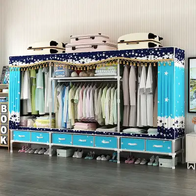 2.7M Steel Frame with 25MM Steel Pipes Drawer-Style Closet, View more