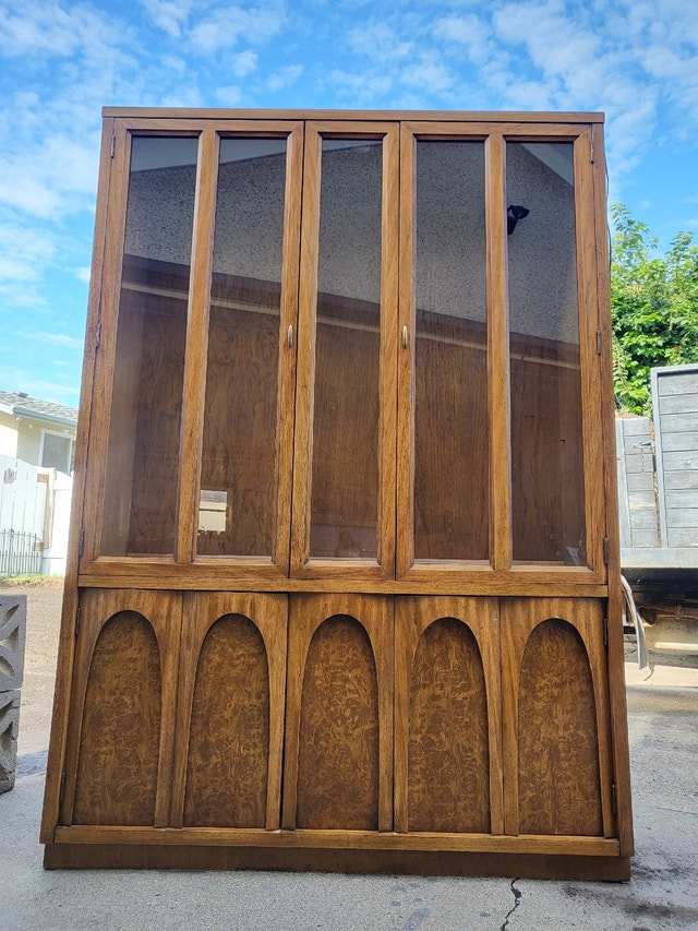 1970s Brutalist Display Case China Hutches & Display