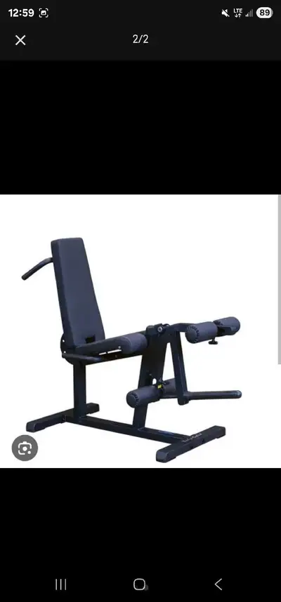 Good quality can give you the bar and some plates with it! Comes with leg curl attachment to bench....