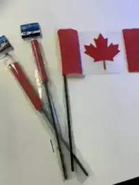 CANADIAN STICK FLAG- 5" x 10"- 5 FOR $5- mnx
