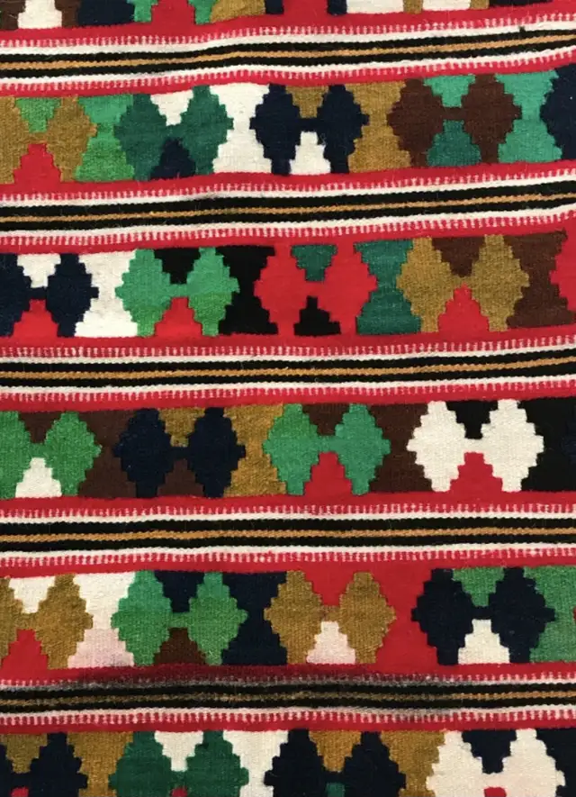 Vintage Colourful Wool Kilim Mat / Small Rug in Rugs, Carpets & Runners in Ottawa - Image 4