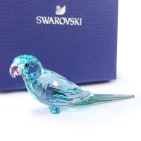 SWAROVSKI CRYSTAL Bird Figurine BLUE PARAKEET ~ PACO ~