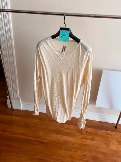 Brand New Never worn Rick Owens Hollywood collection jumbo Double Layer Long Sleeve shirt Sz OS (one...