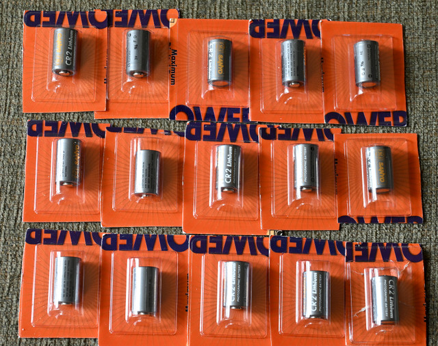 CR2 Sanyo Lithium 3 volt batteries - New/old stock in Cameras & Camcorders in Windsor Region