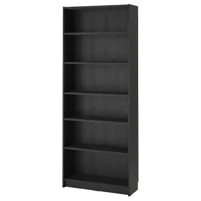IKEA Billy Bookcase (black) Excellent condition. Barely used. 31.5” x 11” x 79.5” 6 shelves Sells fo...