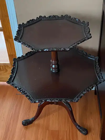 Antique two tier side table.  $40 negotiable, View more
