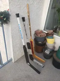Youth Goalie Sticks-Sturdy Straight Blade, Butt Cap