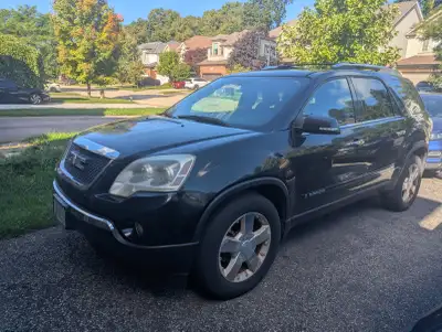 2008 Acadia SLT. 201,000 Kms. Great shape, no rust and still drives well but has a cracked widshield...