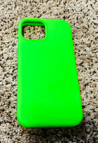CASE - iPhone 13 Mini Case - Neon Green Silicone Phone Cover | L