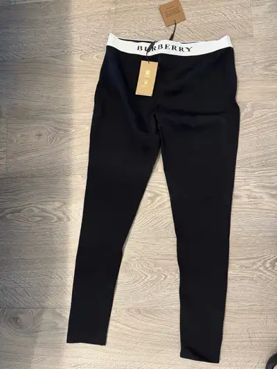 Burberry Logo-Embellished Flat-Knit Leggings - Brand New, View more