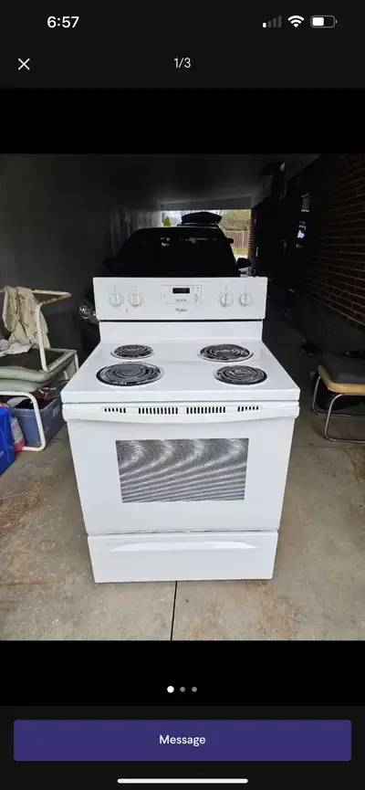 WHITE 30 w freestanding electric stove range oven , View more