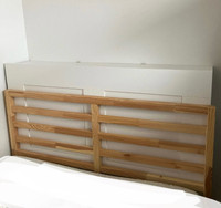 IKEA Headboard with storage compartment, white, Full/Double