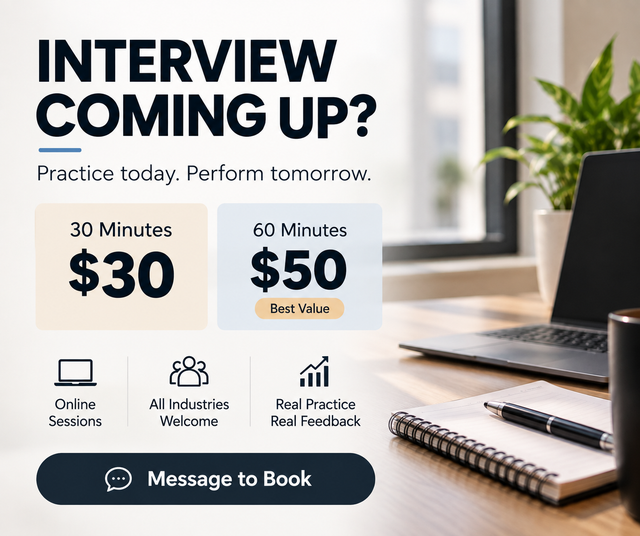 JOB INTERVIEW COMING UP? | 1-on-1 Mock Interview Practice575591510160199682