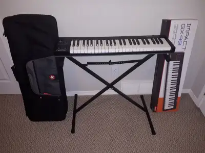 Nektar Impact GX49 Midi Keyboard Controller, Keyboard Stand and, View more