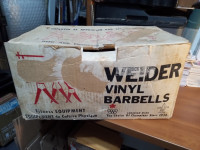 ben weider vintage original box vynill barbells bodybuilding