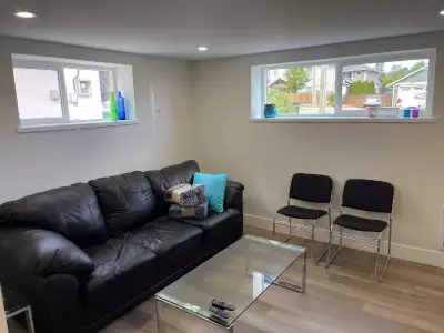 Fully furnished 2-bedroom, 1-bath legal suite in central Nanaimo, complete with in-suite laundry and...