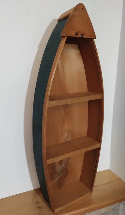 Vintage Wood Canoe Shelf - REDUCED, View more