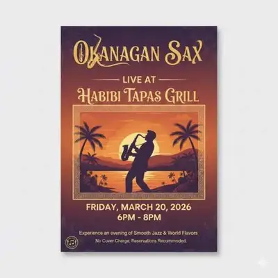 Okanagan Sax - Live Show at Habibi Tapas Grill, View more