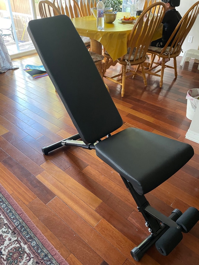 Fold N Stash Adjustable Workout Bench Exercise Equipment Calgary Kijiji