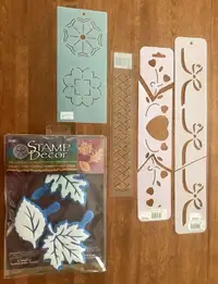 Lot of Stencils and Stamp Decor