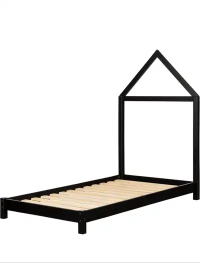 Lit cabane noir formar simple, View more