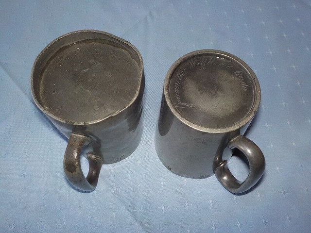 Victorian Antique Pewter Beer Tankards from 1800's - Ancaster in Arts & Collectibles in Hamilton - Image 2
