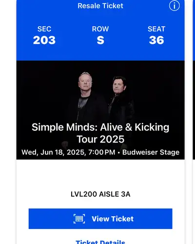 Simple Minds Tickets , View more