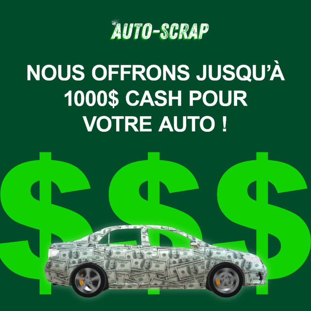 Tu veux vendre ton auto? Nous achetons votre auto 1-833-274-0276 dans Collecte de rebuts  à Longueuil/Rive Sud - Image 2