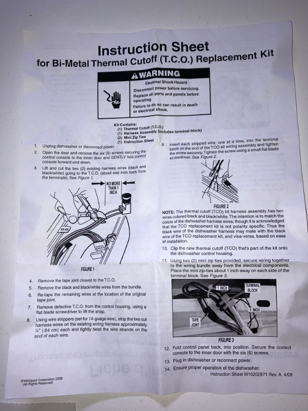 BI-Metal thermal cutoff replacement kit in Dishwashers in Ottawa - Image 9