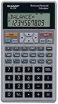 Sharp EL-738 Business Financial Calculator with Black Hard Cover