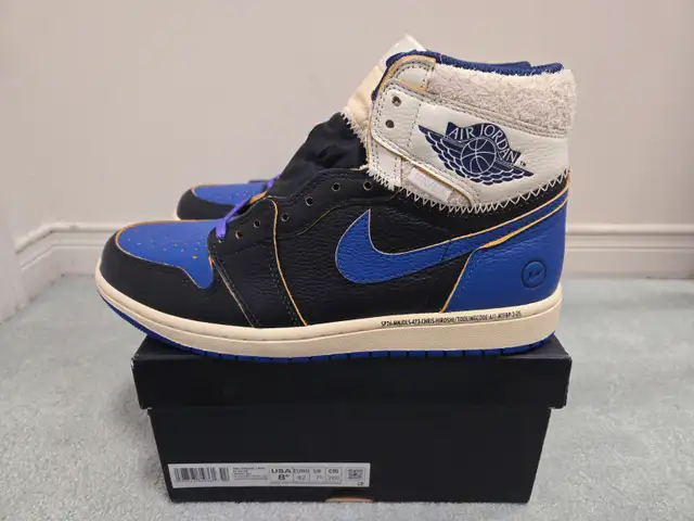 US 8.5 - Nike Air Jordan 1 High Union Fragment in Men's Shoes in Markham / York Region - Image 4