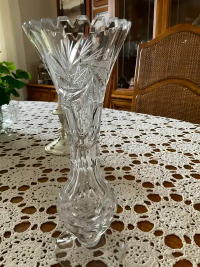 Pinwheel Crystal Vase, View more