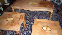 Coffee Table Set | inlaid furniture | side tables | eclectic,