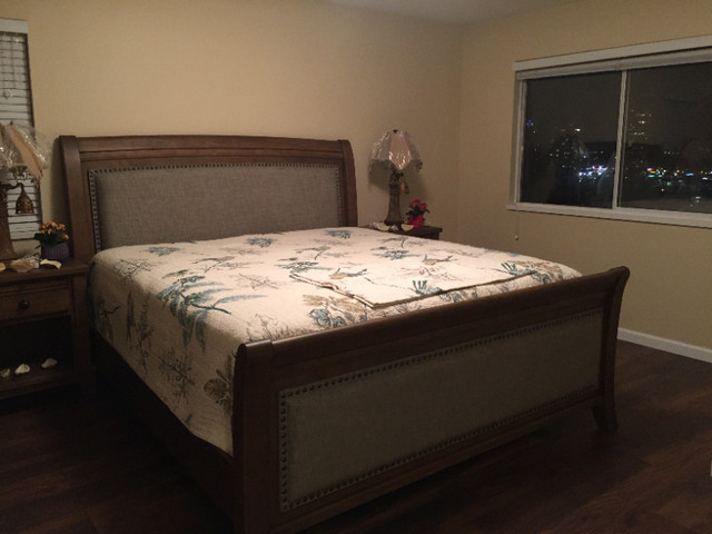 Very intact solid wood furniture, French style sofas and king be in Couches & Futons in Burnaby/New Westminster