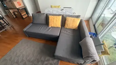 Move out sale - Grey Sectional Sofa with Storage, View more