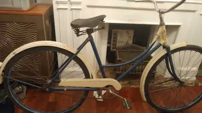 Antique, vintage bicycle,  rubber spring seat, View more
