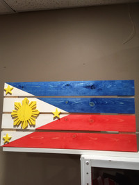 Phillipines wood flag