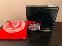 Ashtray, solid glass, never used, original packaging
