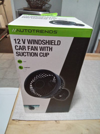 Windshield car fan with suction cup 12 v