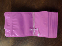 Pink foil zip storage bakery bags for food x50
