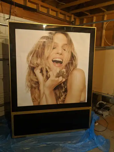 Huge Clothing Store Display Advertising Sign Beautiful Fashion Model Dimensions: top section approx...