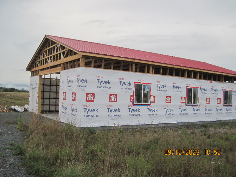 Install Sides Metal Sheets on Barn Construction & Trades Belleville