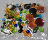 Glass cabochons mixed