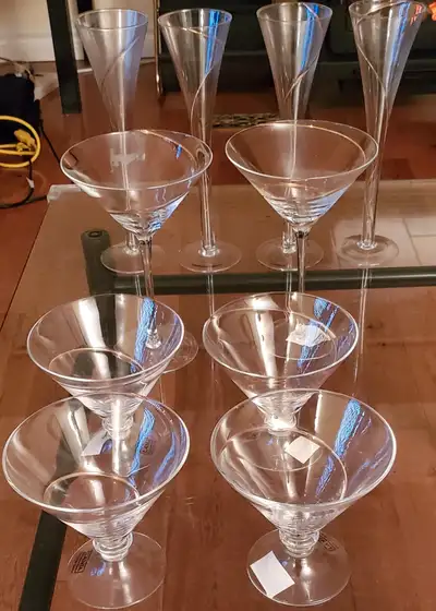 Cocktail Glasses - 8 pieces total