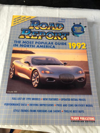 1992 ROAD REPORT CAR BUYERS GUIDE 400 MODELS - 500 PICS #M1106