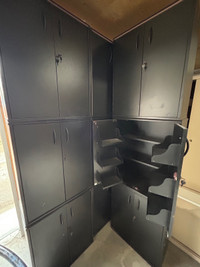 Lockable Wall Cabinets, 9 Total